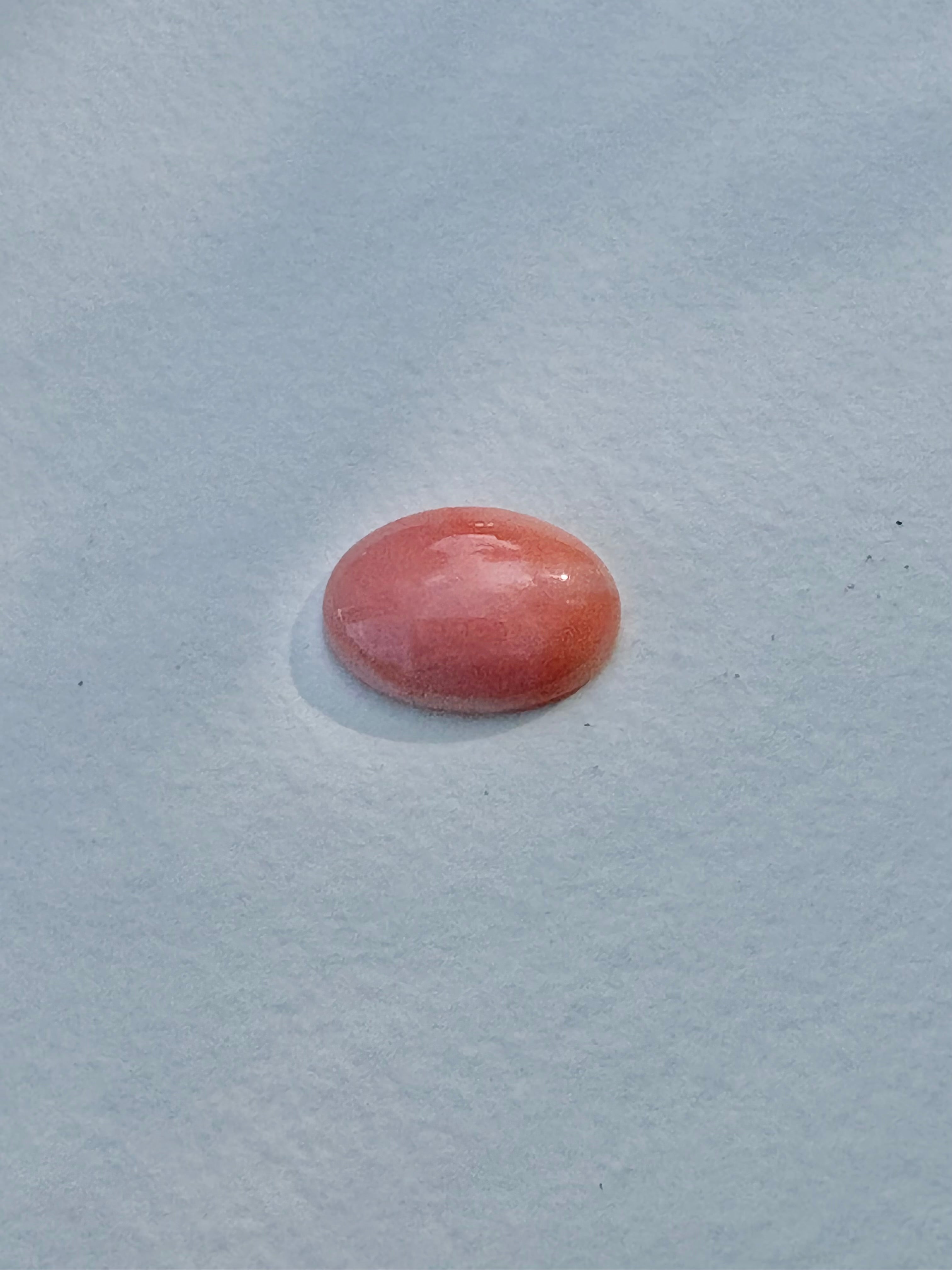 vintage coral oval cabochon