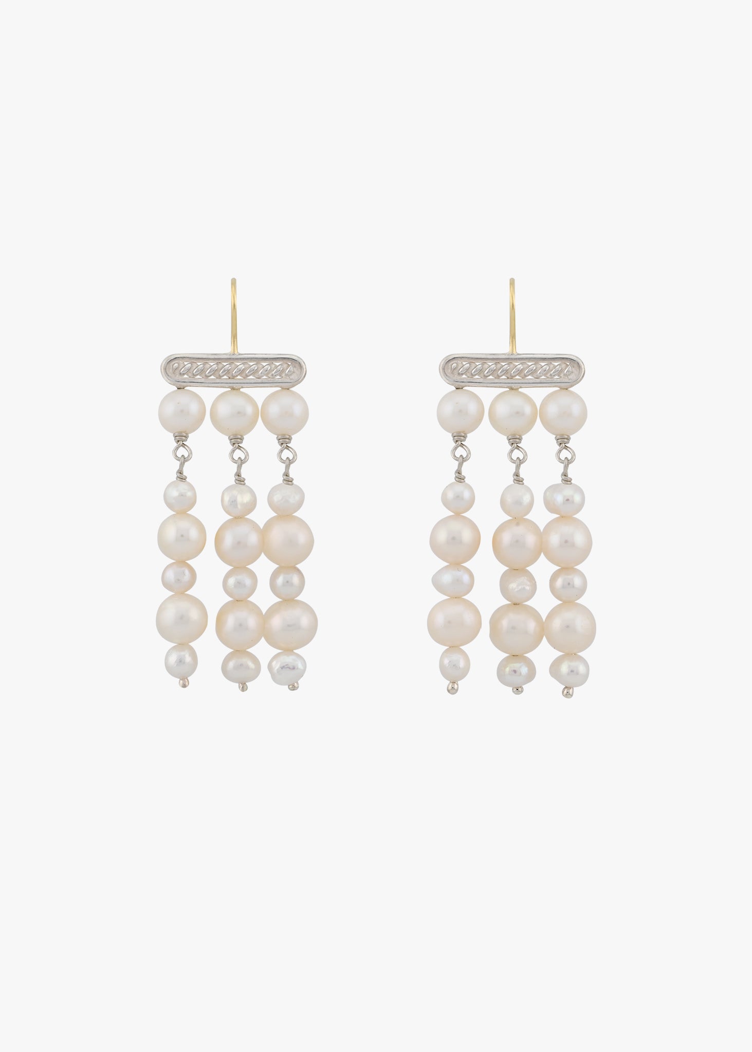 freshwater pearl Grecian earrings