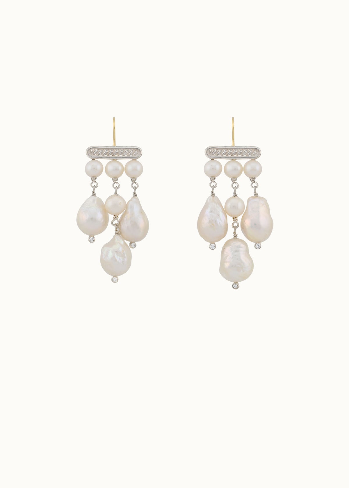 freshwater pearl girandole drop earrings