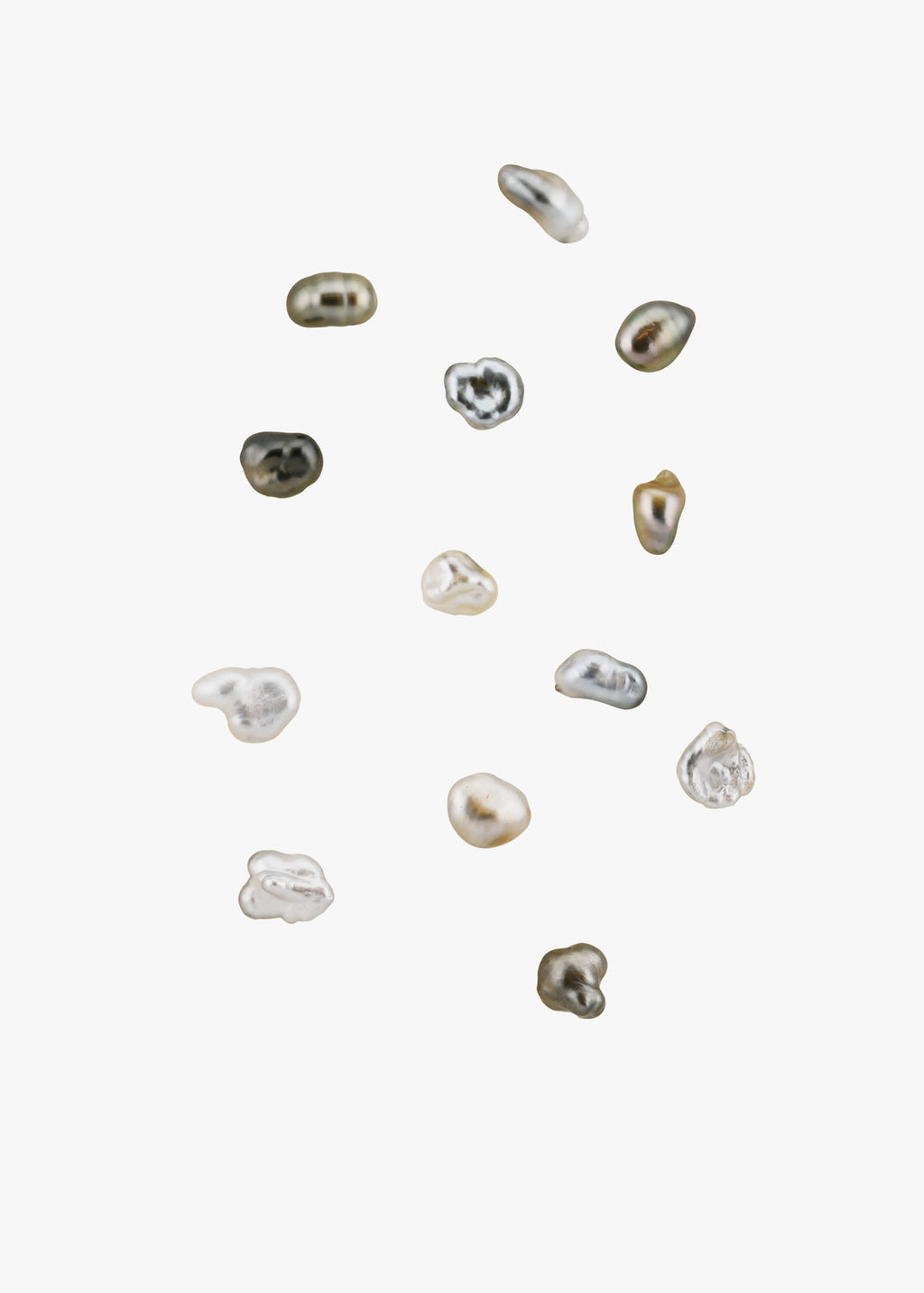 tahitian keshi pearl individual stud earring