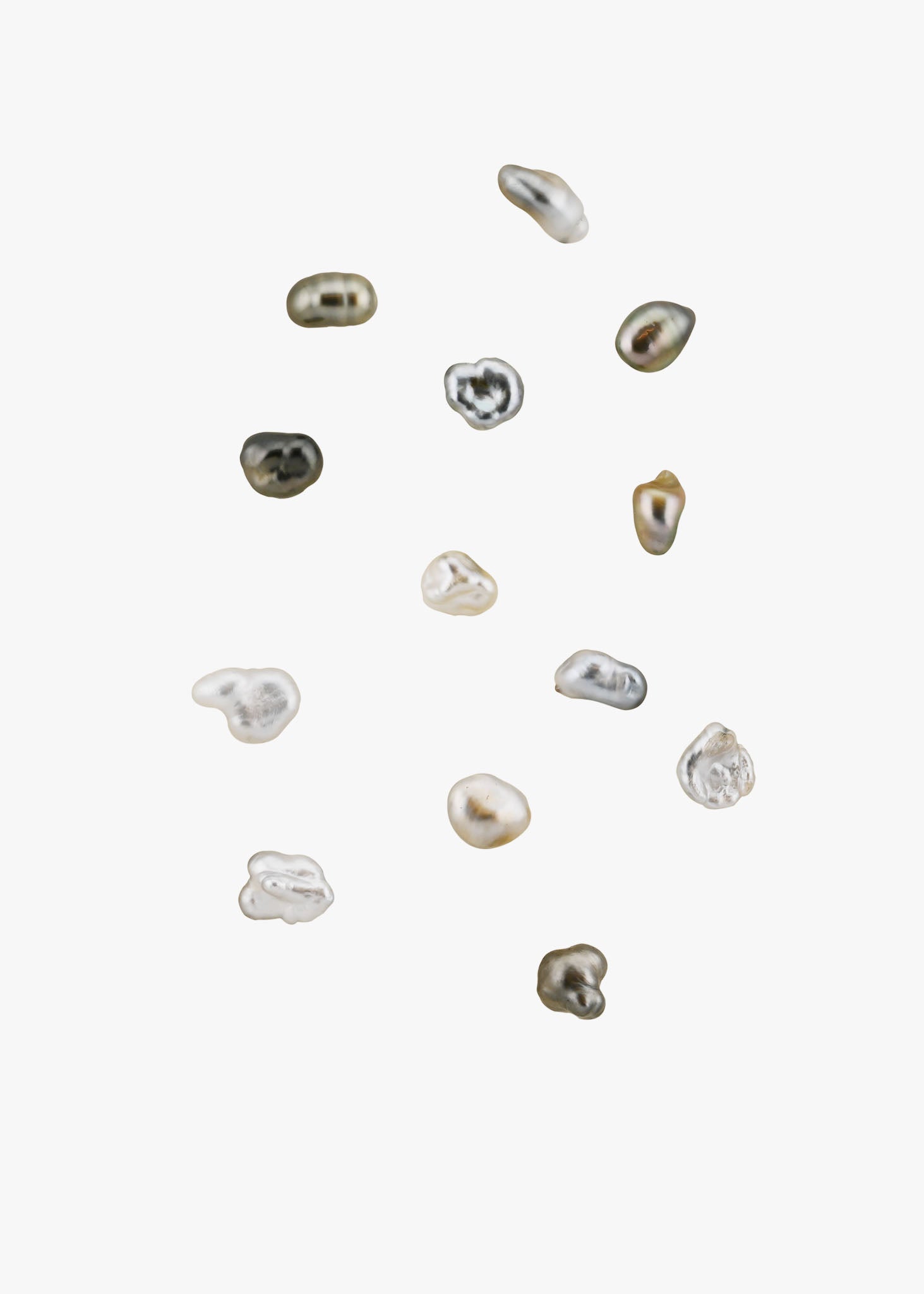tahitian keshi pearl individual stud earring