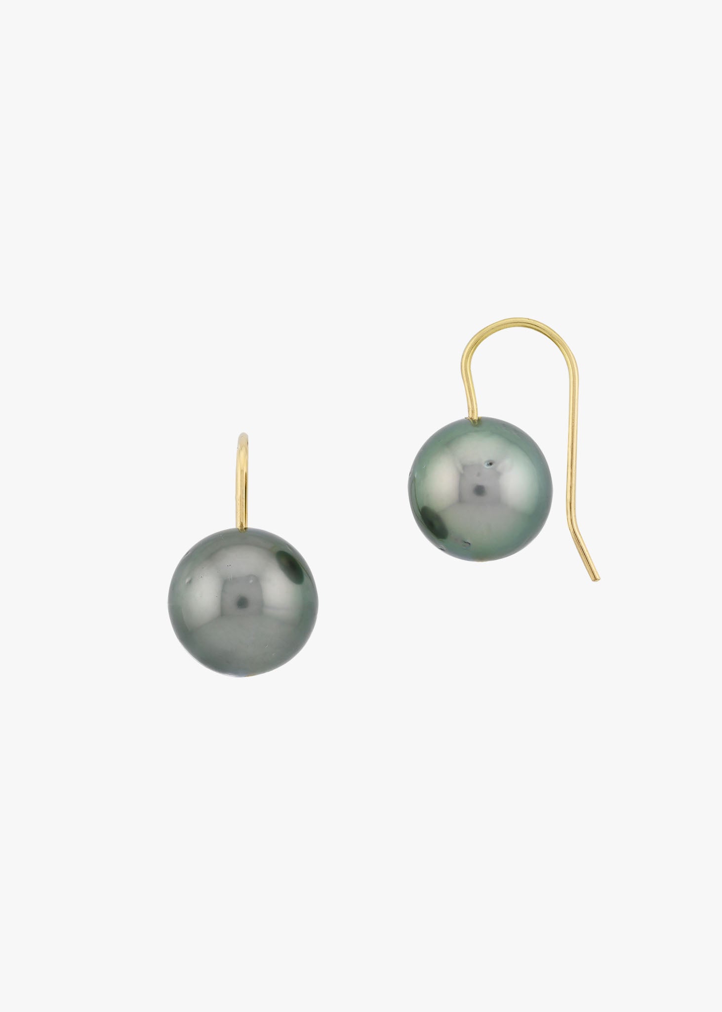 moonlight tahitian pearl earrings 18k yellow gold