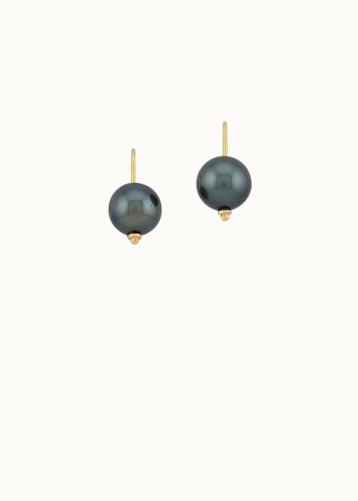 deep blue tahitian pearl bubble earrings 18k gold