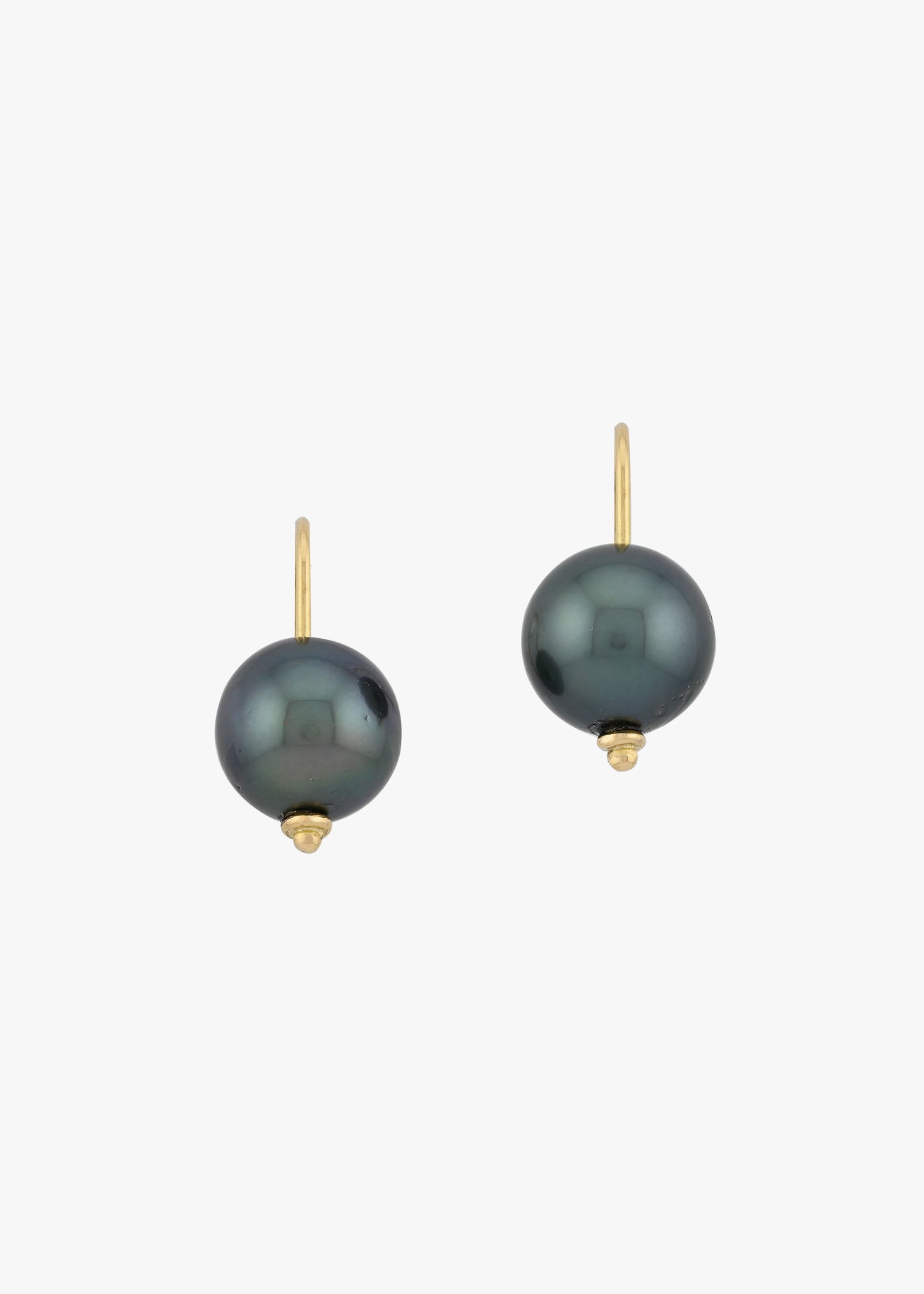 deep blue tahitian pearl bubble earrings 18k gold