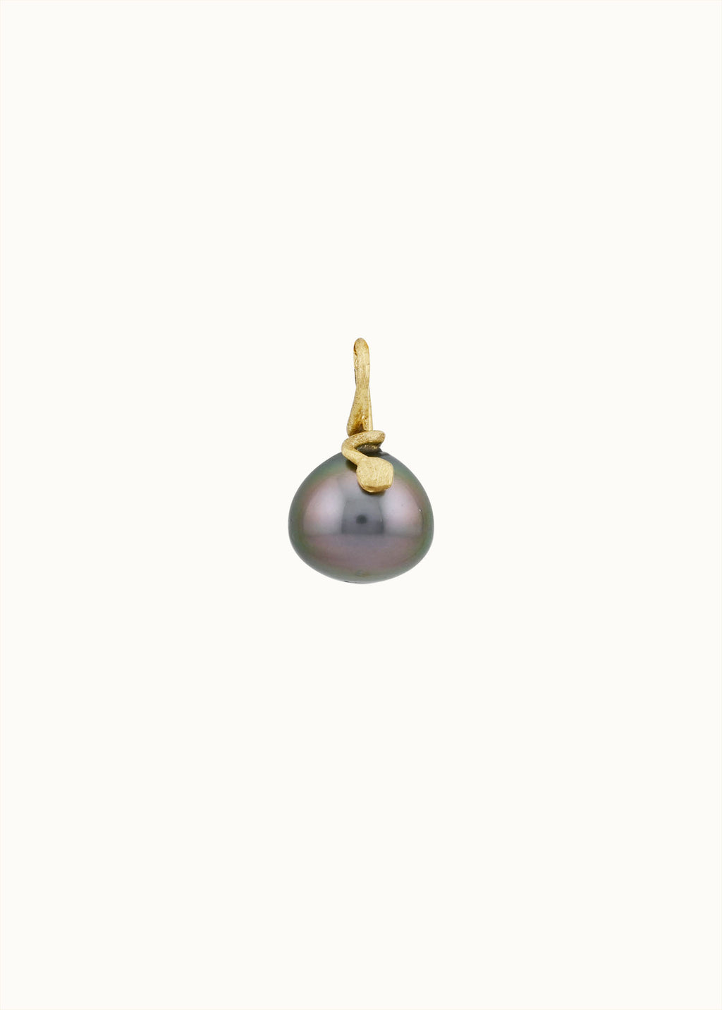sea snake charm large tahitian pearl 18k gold