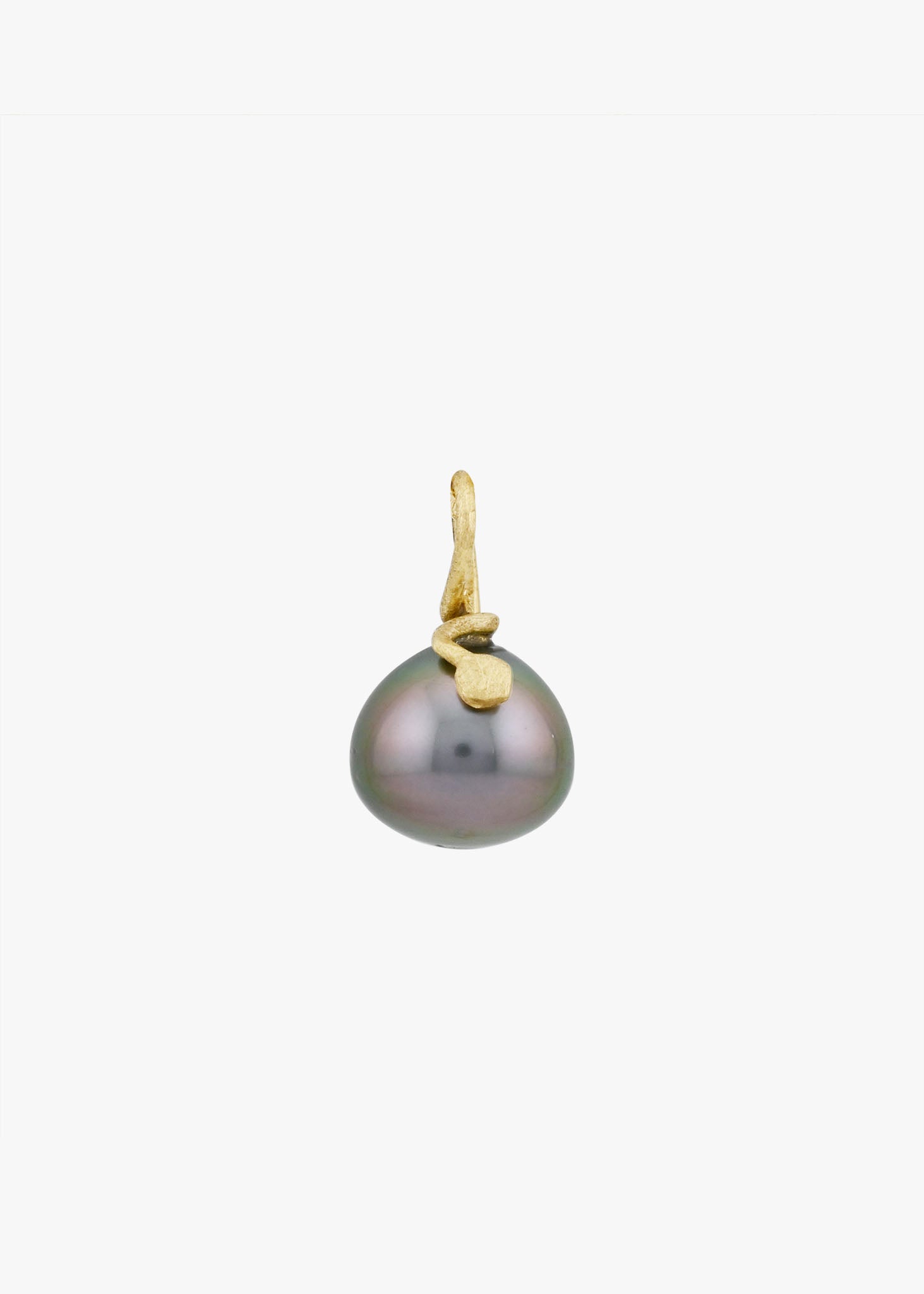 sea snake charm large tahitian pearl 18k gold